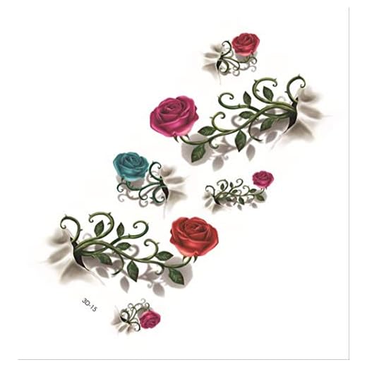 ZPF Tatuaje  Sexy Fashion 3d Bow Pattern Tattoo Sticker en mujeres Body Paint Transfer tatuajes temporales   3D-15
