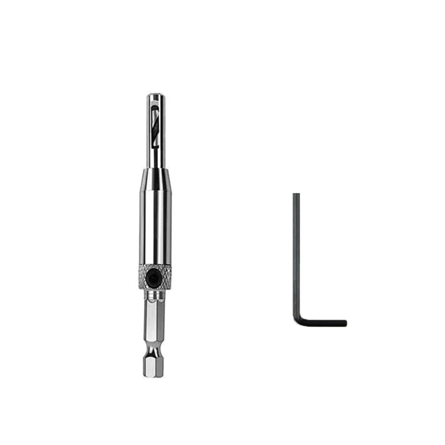 2pcs Hinge Drill Bit Core Drill Bit Set Hinge Hole Puncher for Doors Self Centering Woodworking Power Tools Center Drill Bit(9 64mm)