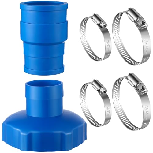 Enhon 1 Pack Pool Vacuum Hose Adapter Kit, Compatible with Intex Adapter B, 1 1/2 inch Rubber...
