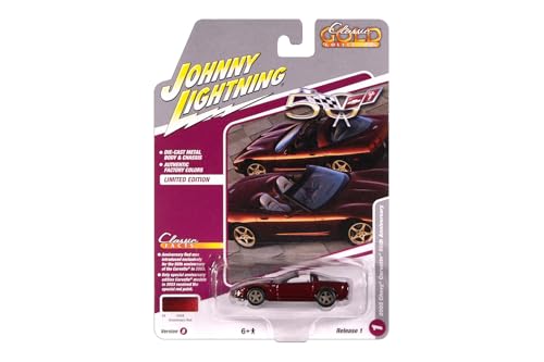 2003 Chevrolet Corvette 50th Anniversary rojo miniatura 2