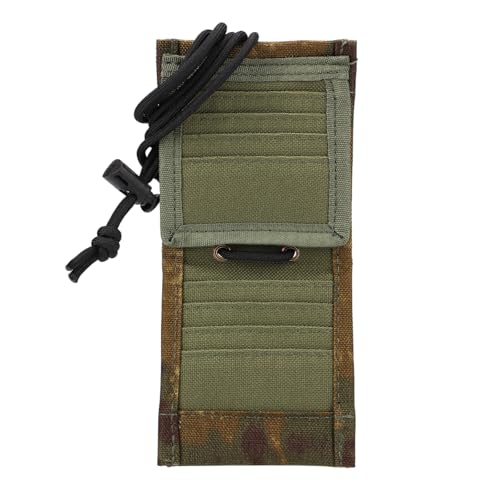 Fukaisu Camouflage Mouth Call Holder, Holds 12 Diaphragm Reeds Magnetic Flap Turkey Mouth Call Organizer Storage Case Gear with Neck Lanyard for Elk Turkey Hunting Pouch Equipment Accessories