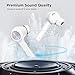 Wireless Earbuds, Letsfit Bluetooth 5.0 Headphones TWS Stereo Touch Control Earbuds with Charging Case, IPX5 Waterproof in-Ear Sport Earphones with Mic for Running Gym Workout White