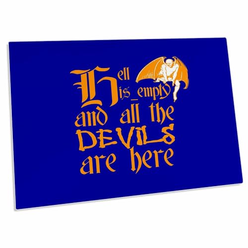 3dRose Hell is Empty and All The Devils are Here - Desk Pad miniatura 1