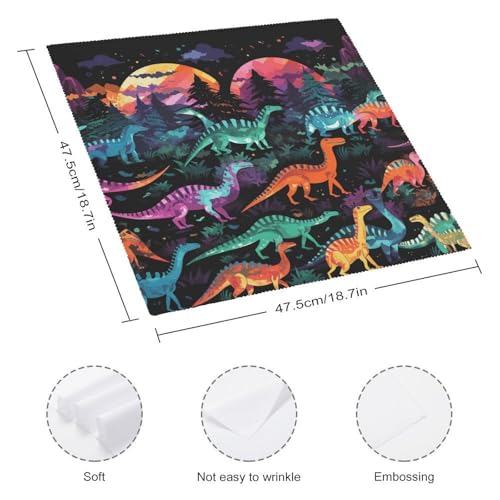Servilletas de Tela Coloridas con Estampado de Dinosaurios miniatura 2