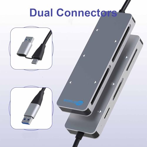 Lector de tarjetas CFast y SD 5 en 1 Simpletek para Windows y Mac con conexión USB-C 2