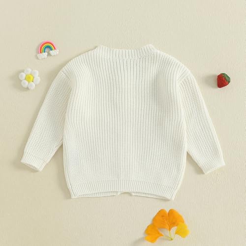 Toddler Baby Girl Cardigan Christmas Knit Sweater Long Sleeve Button Down Knitwear Kids Fall Winter Coat3