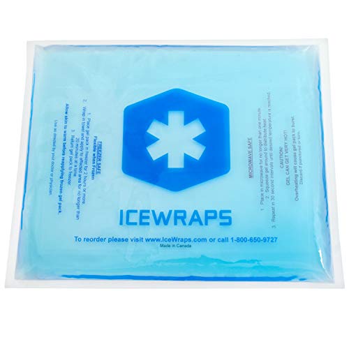 IceWraps Gel Ice Pack for Injuries Reusable Hot and Cold Therapy for Knee, Ankle, Elbow Ice Wrap or Back Microwavable Heat Pad 8