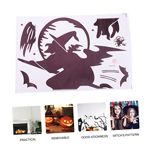 Bestoyard 2Pcs Halloween Witch Stickers 3D Wall Stickers Ceiling Decorations Removable Wall Stickers Witch Wall Decor Witch Floor Decals Halloween Wall Mural Party Sticker Holiday Sticker 3D #TOP3