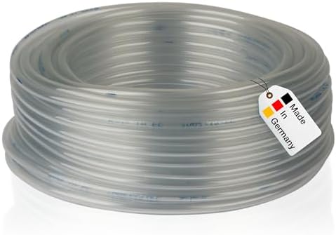 Manguera de aire de PVC de 25 m, interior de 4 mm, exterior de 6 mm, transparente, manguera de aireación para estanques y acuarios, rollo de manguera