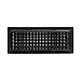Decor Grates (4-Pack) LTH412-BLK Lattice Floor Register, 4x12 Inches, Textured Black Finish