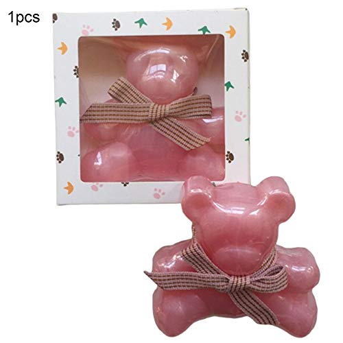 BlackEdragon Children'S Handmade Bear Soap Stripe Tie Foam Is Fine Gentle And Moist Gently Moisturizing Cleansing The Skin 1 Pcs