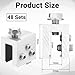 Tandefio 48 Sets Roof Clamp for Standing Metal Roof Standing Seam Bracket Clamp for Heat Cable Snow Guards Solar Panels Module Installation
