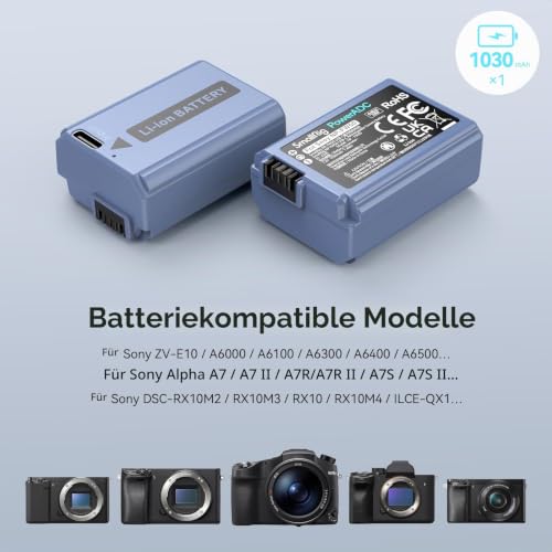 SMALLRIG Battery 1030mAh Kamera Akku für Sony NP-FW50 A7S II /A7R II/ZV-E10 – Ansicht 4