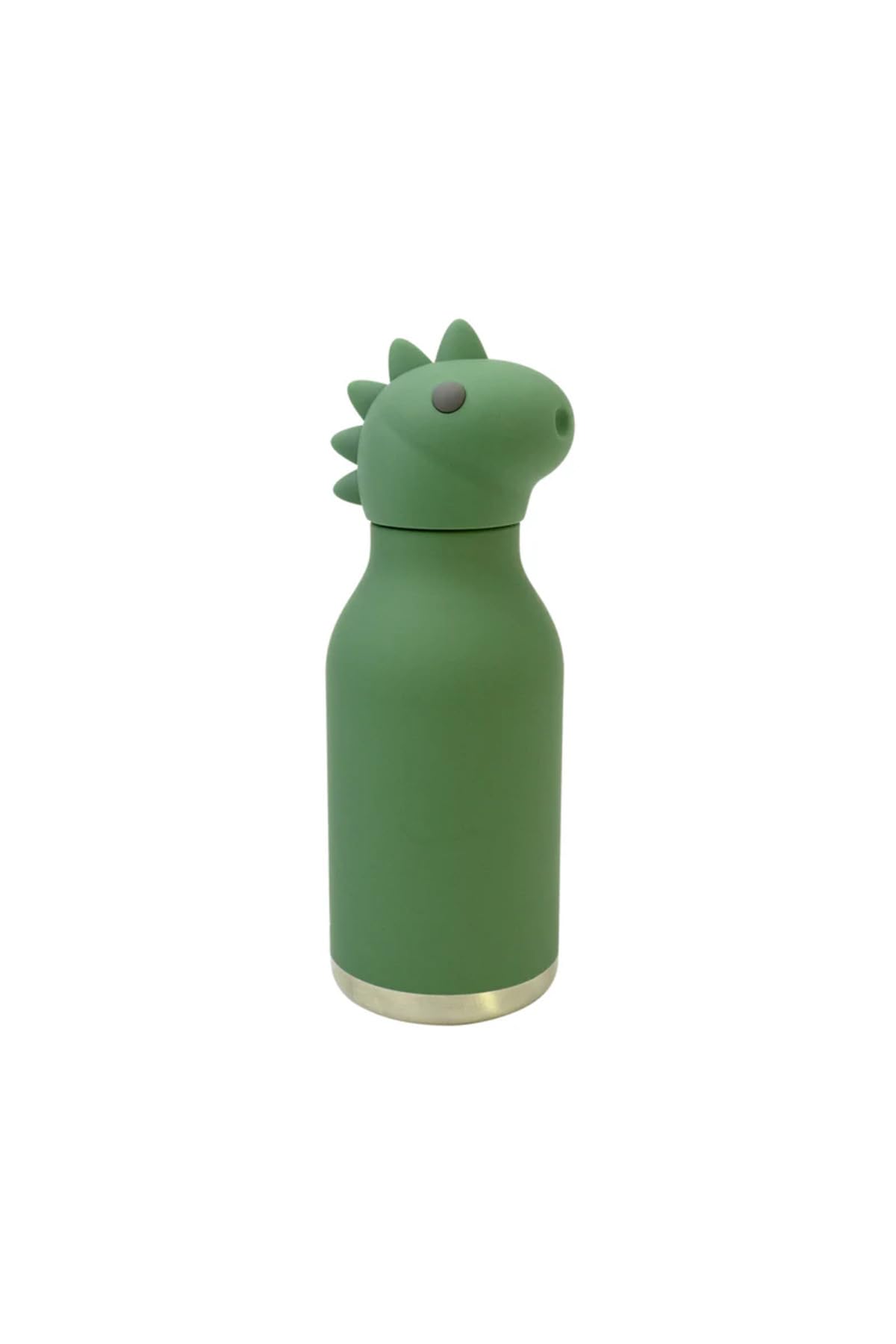 Asobu Green Bestie Dinosaur Insulated Stainless Steel Water Bottle With Straw, 16Oz