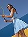 ATTRACO Golf Outfits for Women Workout Summer Dress Sets with Shorts Pleated Tennis Skirts Blue M