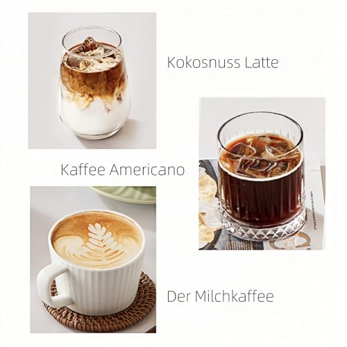 Kanbihao Espresso Siebträgermaschine Kaffeemaschine mit Milchaufschäumer, 1050W Halbautomatische Espressomaschine Kaffeeautomat für Mokka Latte Cappuccino Weiß – Bild 8