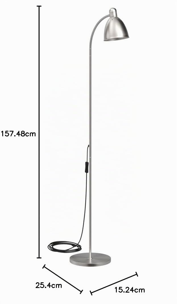 IKEA LERSTA - Lampada da terra e da lettura in alluminio/acciaio