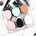 bAnpinSH Finger Puff, 12 Pcs Mini Makeup Puff,Suitable For Foundation, Concealer, Eye Shadow,Beauty Makeup Tools (5 Color 1 Set)