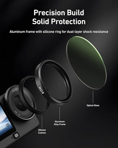 Image of Adofys CPL ND Filter Kit for DJI Osmo Action 6, 4 Pack CPL ND8 ND16 ND32 Action 6 Filter, Snap-On Neutral Density Polarising Filter, HD Optical Glass /Multi-Coated Filters.