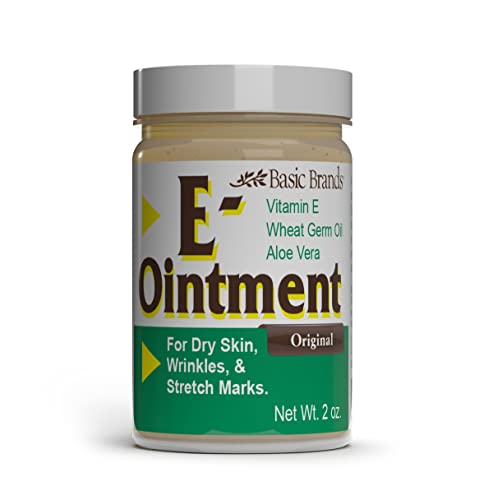 Basic Brands - Vitamin E Ointment - 2 Oz - Moisture Enhancing - Can Help Reduce Appearance Of Scars, Stretch Marks, Fine Lines & Wrinkles - 2-Pack #TOP2