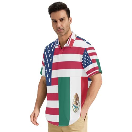 Chemise homme manches courtes rafraîchissante GuoChe vetement affaires drapeau S