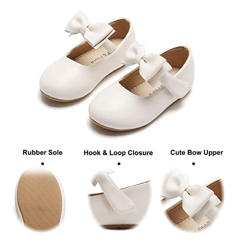 Image of Felix & Flora Toddler Flower Girl Dress Shoes - Girl Ballet Flats Party School Shoes Wedding
