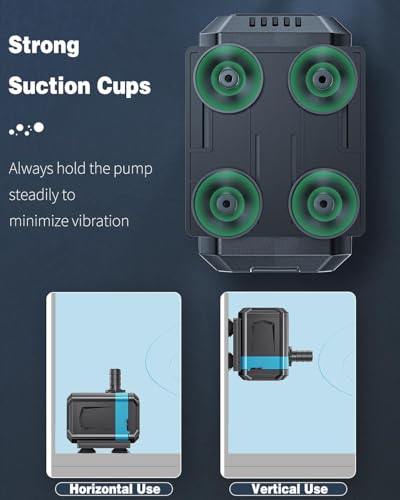 Pawfly Aquarium Submersible Water Pump 2100L/H Ultra Quiet Water Fountain Pump with 2 m Lift Height Adjustable Water Pump for Fish Tanks Ponds Gardens Waterfalls Statuary and Sumps - Image 5