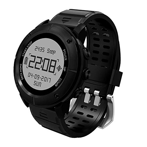HXZB Reloj Inteligente, Pantalla de Tinta electr�nica de 1,2 Pulgadas-posicionamiento GPS-detecci�n de sue�o de frecuencia card�aca-Reloj Bluetooth Impermeable,Gray