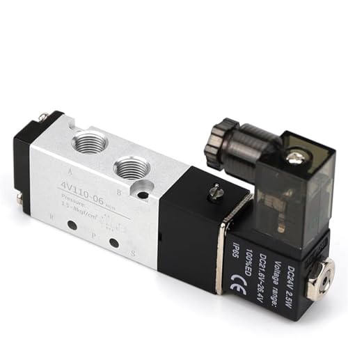 Électrovanne à air 4V110-06 robuste en 1/8 pour automatisme industriel - 2