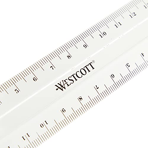 Westcott E-10303 00 Mathe-Set, 4-teilig, Kunststoff transparent