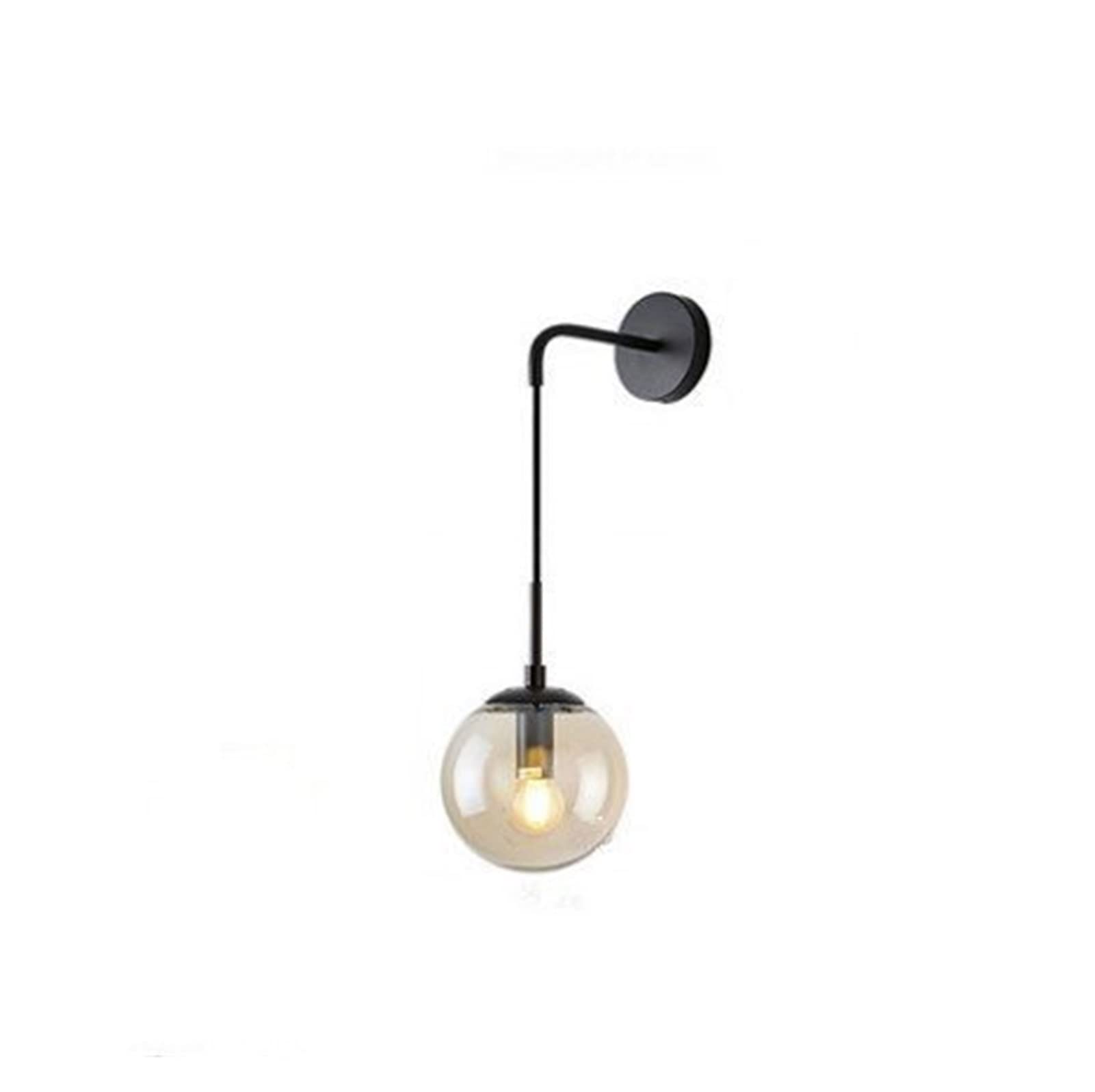 Lampe murale boule de verre design rétro avec finition soignée modèle H