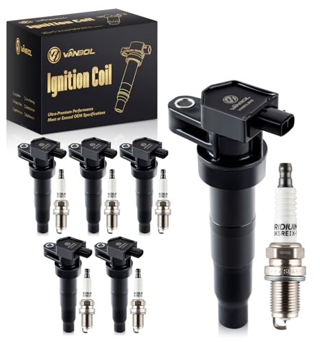 VANBOL Set of 6 Ignition Coil Pack UF546 and Iridium Spark