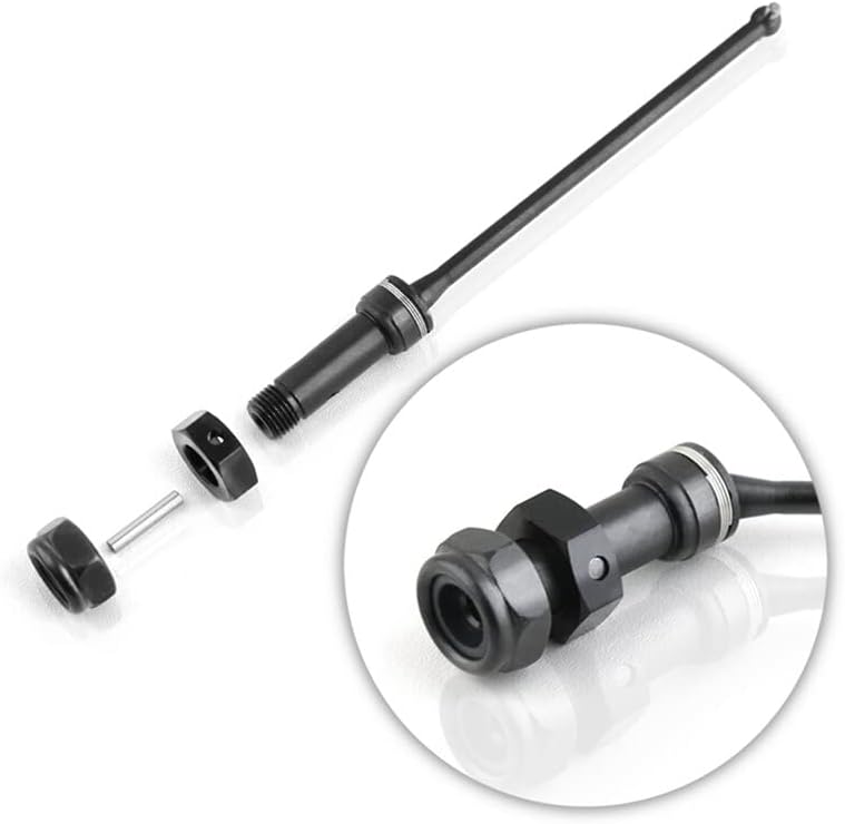 Eje de transmisión de Metal CVD EA1061 para JLB Racing Cheetah 11101 21101 J3 Speed 1/10, accesorios de coche RC, 2 piezas - (Color: Black)