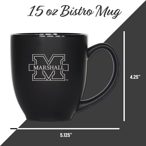 Image of Rico Industries NCAA Primary 15-Oz Personalized Matte Black Bistro Mug - for Hot or Cold Drinks