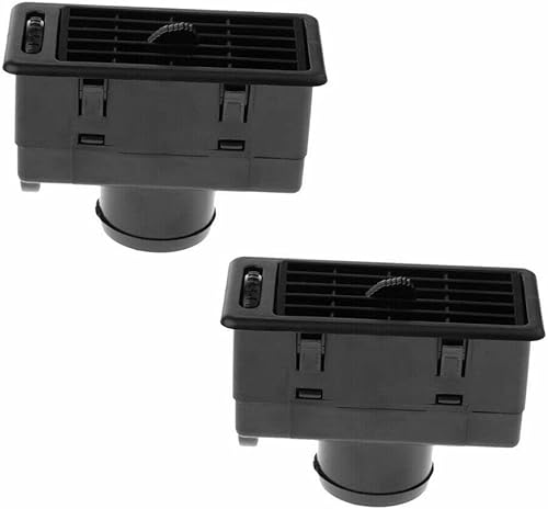 Miniatura 5 de TEAMWILL Salida de ventilación para salpicadero, 2 unidades, color negro, para coche, camión, RV, ATV, calor, CA, salida de ventilación