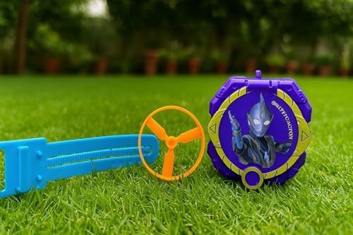 Image of Flying Disc Launcher Spinning Toy Wristband disc Launcher Flying Toy Flies Upto 30 feet Outdoor Flying Toy for Kids Gift for Kids 3+