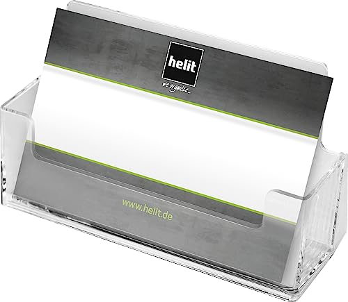 Helit The Helpdesk H2350902-20 Business Card Holder for 85 x 55 mm Format Pack of 20 Transparent, 20 Items - Image 3