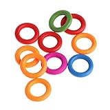 jklymm 10 anillos de madera para masticar pájaros, juguetes coloridos para pájaros, juguetes de juguete, bloques para masticar, para periquitos, cacatúas, conures, juegos de Halloween