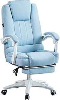 HHJJ Silla de Juego Cómodo Tela Silla de computadora Silla de Juego Silla giratoria Liftable con presapos de Oficina Muebles de Oficina Muebles Gamer Racing Silla Rosa con reposapiés -4285U8O5R