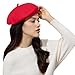 Classic Wool Beret Hats for Women Man Painter hat French Beret for Man Woman Warm Winte. (Red)