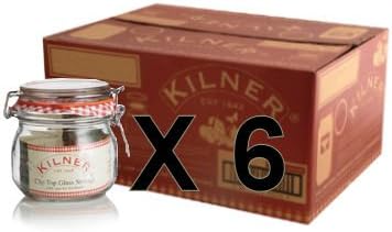 Set of 6 Kilner 0.5L Clip Top Preserve Preserving Jam Pickle Glass Storage Jar
