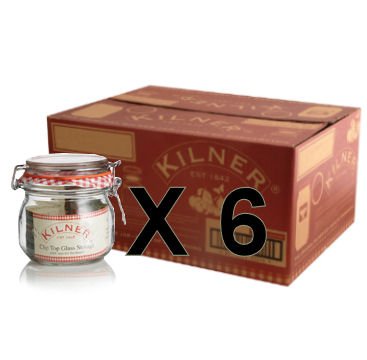 Set of 6 Kilner 0.5L Clip Top Preserve Preserving Jam Pickle Glass Storage Jar