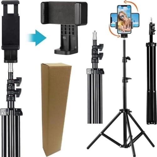 Tripé 2 Metros Com Suporte Giratório Para Celular Smartphone Vertical e Horizontal