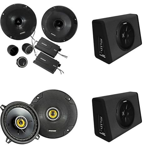 Kicker (2) 11PT250 Powered Sub Enclosure & 46CSS654 6.5