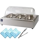 コールド チェーフィングディッシュ ステンレスタイプ ユニットパン＋保冷剤付き 選べるホテルパン PRO-CC (ホテルパン1/3 65mm) 保冷ディスプレイ ビュッフェ プレート 容器 トレイ