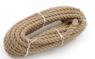 Rope 18mm / 10m Natural Jute Rope Twisted Braided Decking Garden Boating Cord Sash