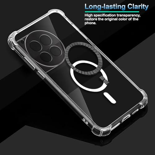Image of Amazon Brand - Solimo Soft Thermoplastic Polyurethane Wireless Charging Support Back Cover for OnePlus 12 5G - Transparent