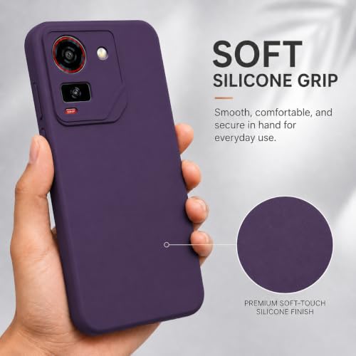 Image of FIRST MART Matte Silicone Back Cover for AI+Pluse - Purple