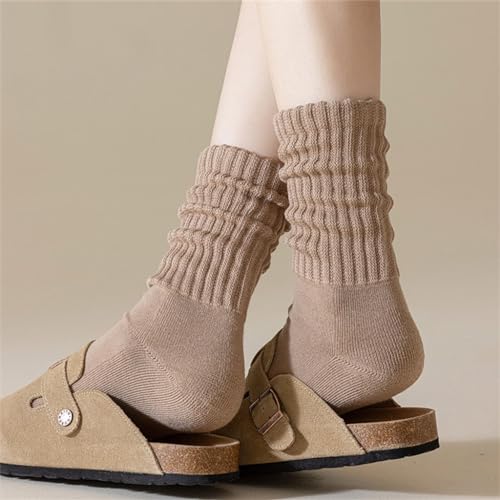JSEIAJB Deep Autumn and Winter Boneless Socks for Children S Thickened Looped Mid Tube Stacked Socks2