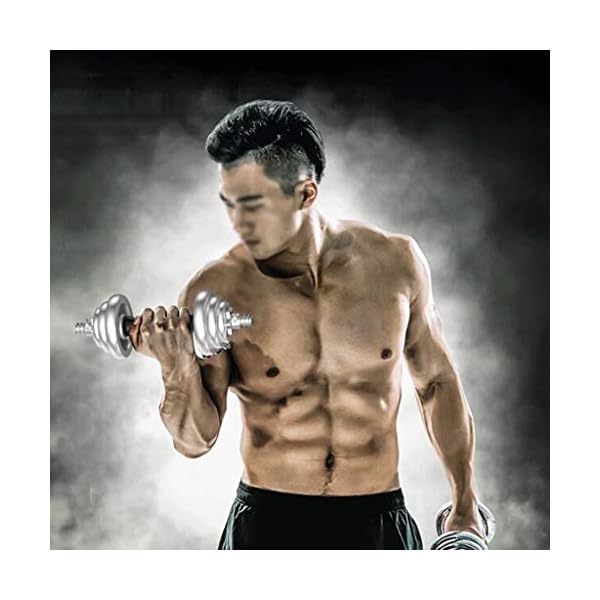 Dumbbells Men's Dumbbells Electroplated Steel Dumbbells Non-Slip ARC Grips Arm Muscle Strength Training Used for Home Fitness Yoga Aerobics (Size : 7.5 KG2/16.5LB2) - Image 3